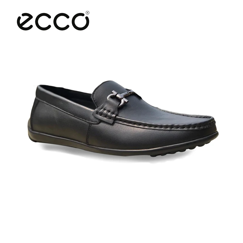 

ecco 2019 brand summer Men's Handmade Genuine Leather Casual shoes Men loafers Moccasins Male Breathable Slip On driving Shoes