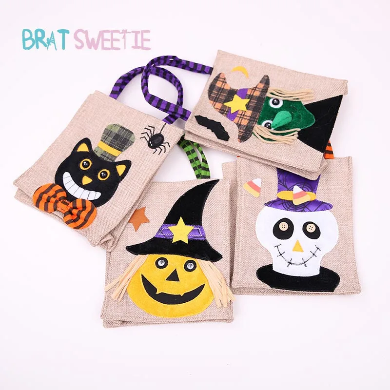 

Halloween Decoration Candy Cloth Bags Pumpkin Witch 2019 Mall Bar Halloween Themed Party Decor Goody Bags for Kids Party Gifts