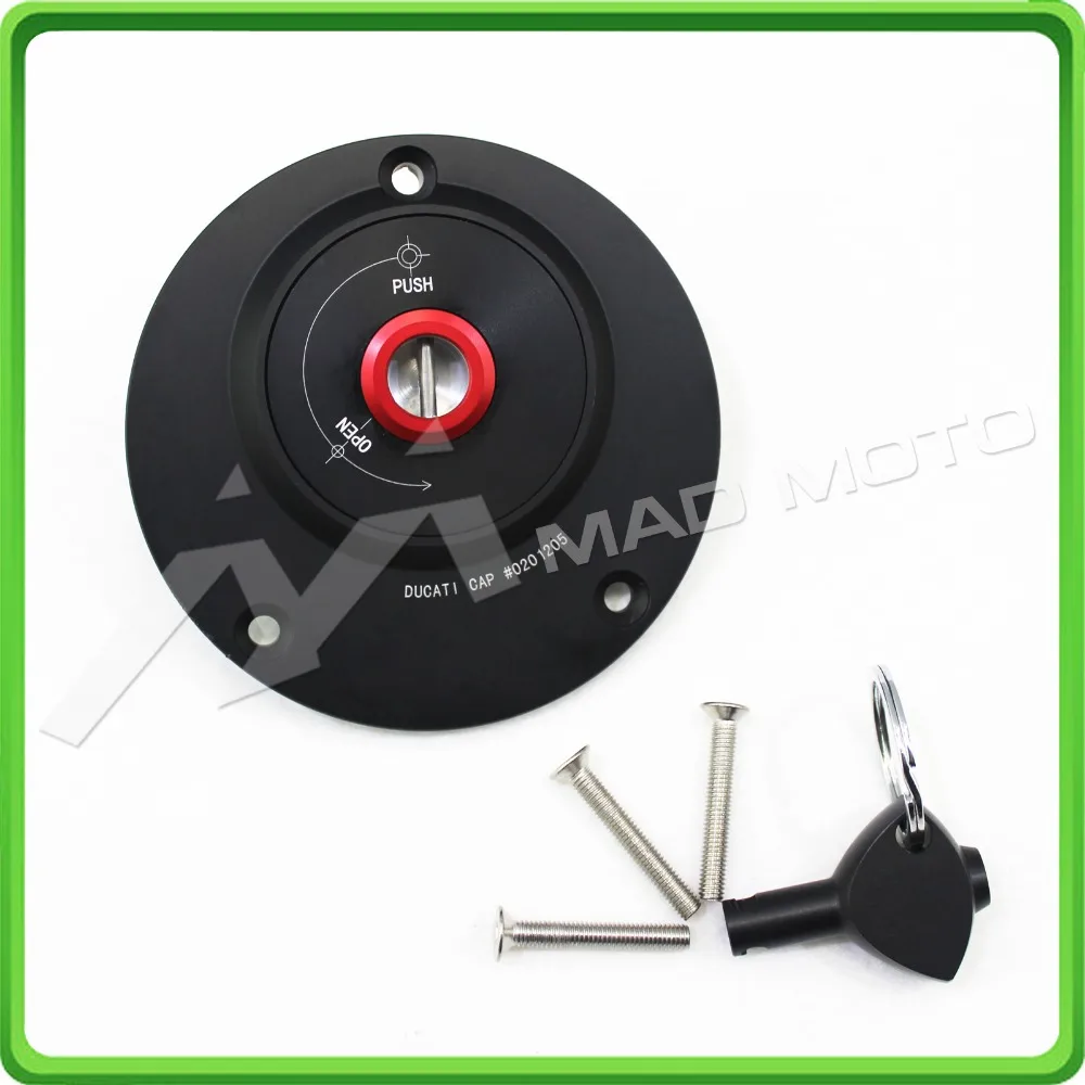 BLACK Fuel Cap  Gas Tank Caps For Ducati 748 848 916 996 998 1098 1098S 1198 1198S MONSTER (6)