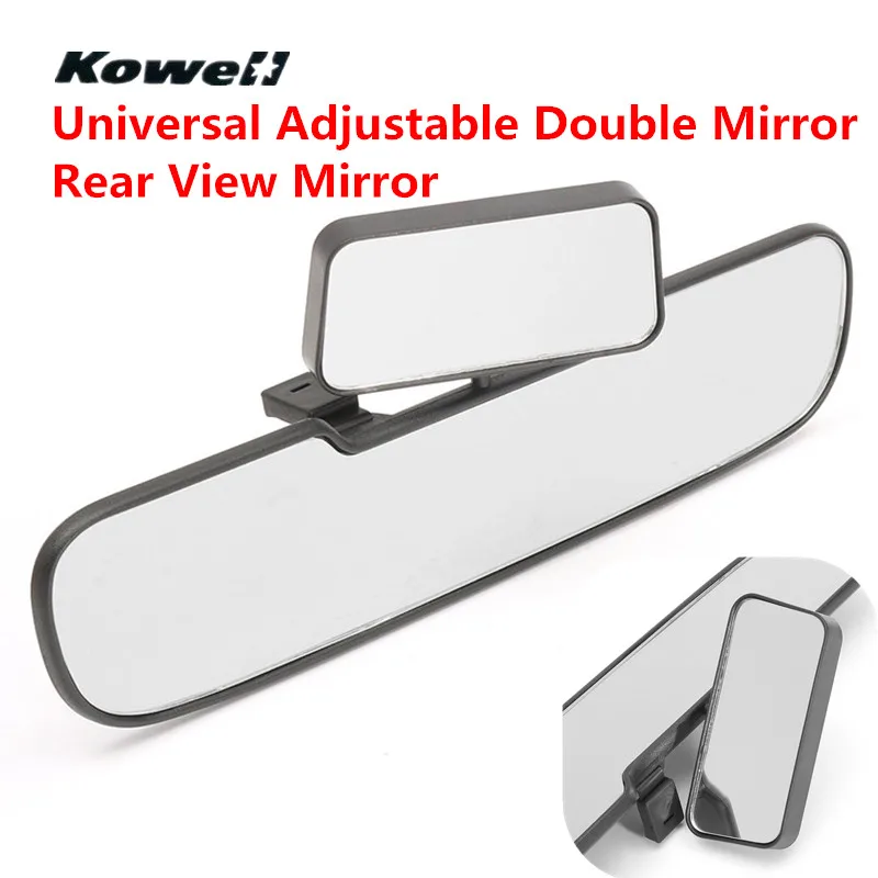 Universal Adjustable Double Mirrors Wide Angle Rear View Mirror