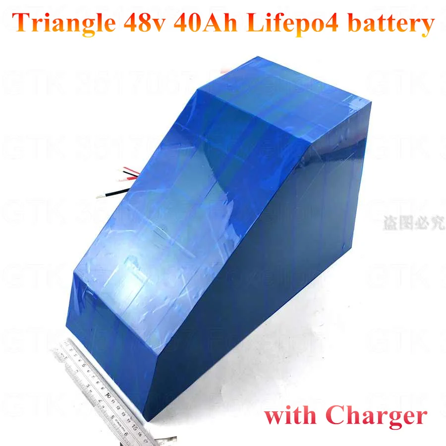 

Triangle 48V 40AH Lifepo4 battery 52v 16s 32700 cells upgrade for EV motor rv 1000w 2000w motor ebike scootor thick+ 10A charger