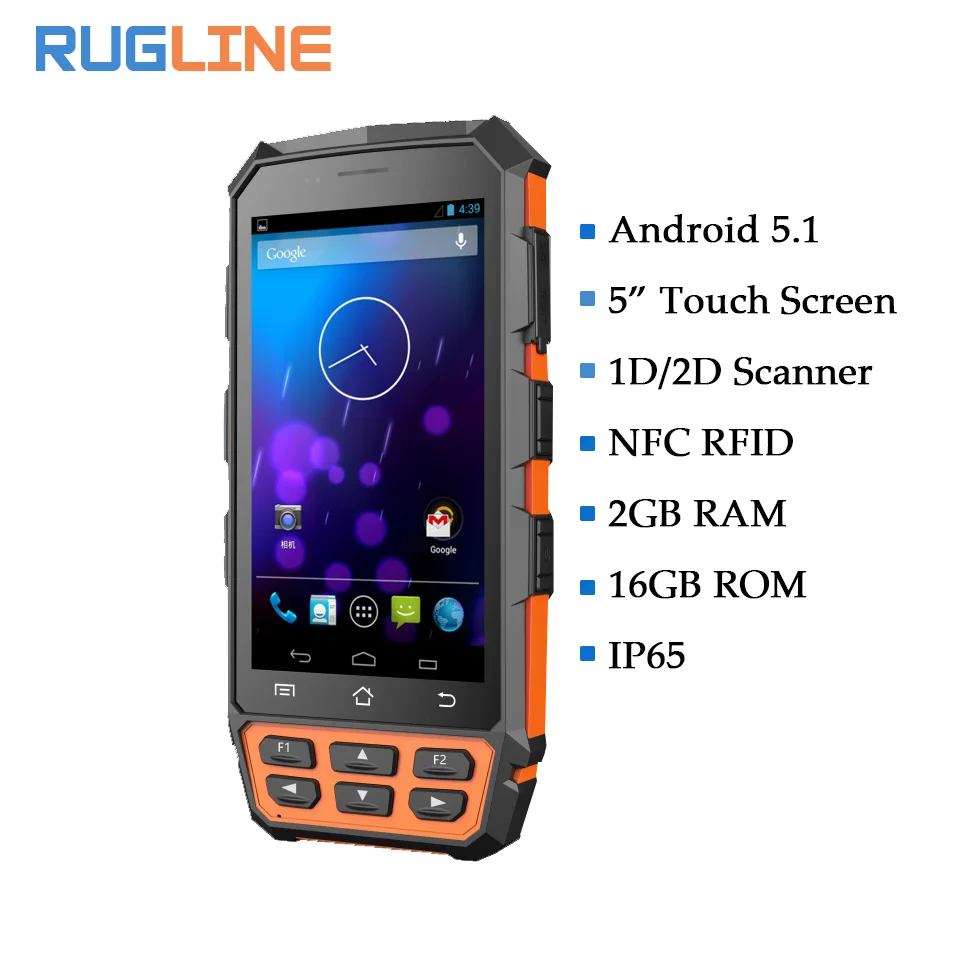 Industrial Outdoor Waterproof Rugged IP65 Smart Phone 4G Handheld Android 1D 2D Barcode Scanner with GPS
