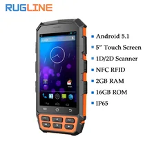 Industrial Outdoor Waterproof Rugged IP65 Smart Phone 4G Handheld Android 1D 2D Barcode Scanner with GPS WiFi Bluetooth