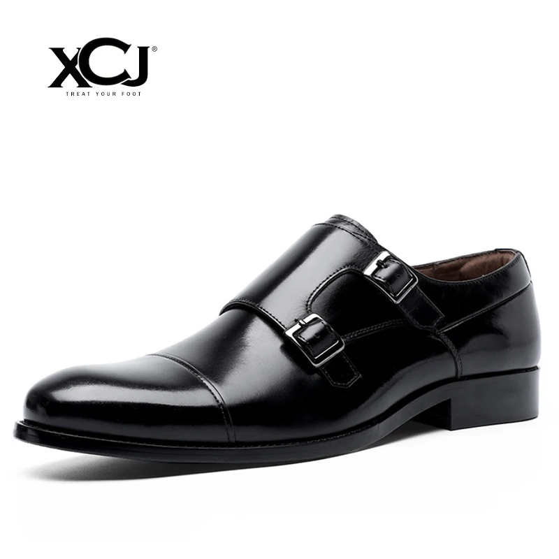 

Men Dress Shoes Men Business Shoes Spring Autumn Plus Big Size 46 47 Brand Gentleman PU Brogue Shoes Men Formal Shoes XCJ