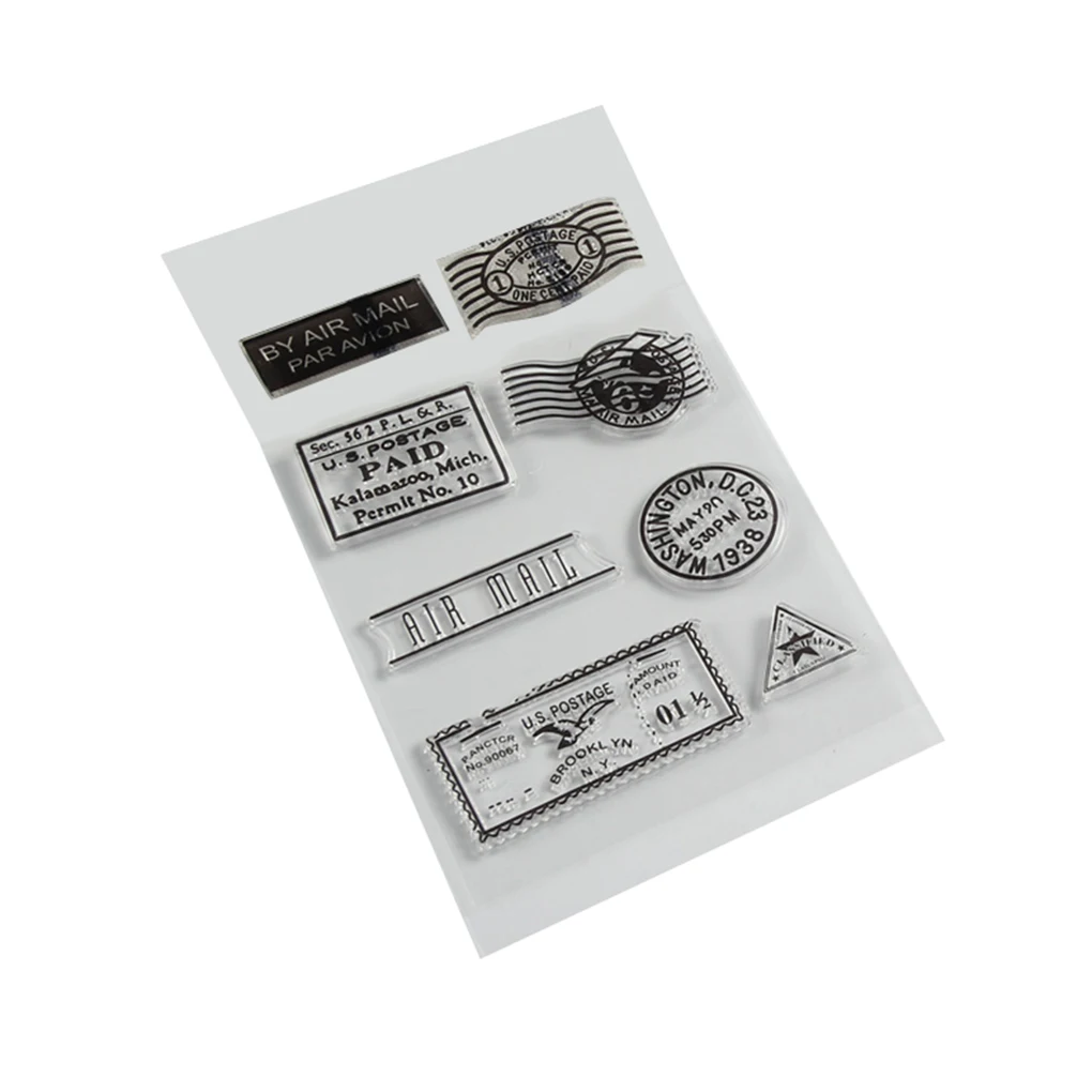 Силиконовый прозрачный почтовый штемпель из ПВХ для DIY скрапбукинга карты расходные материалы для печатей