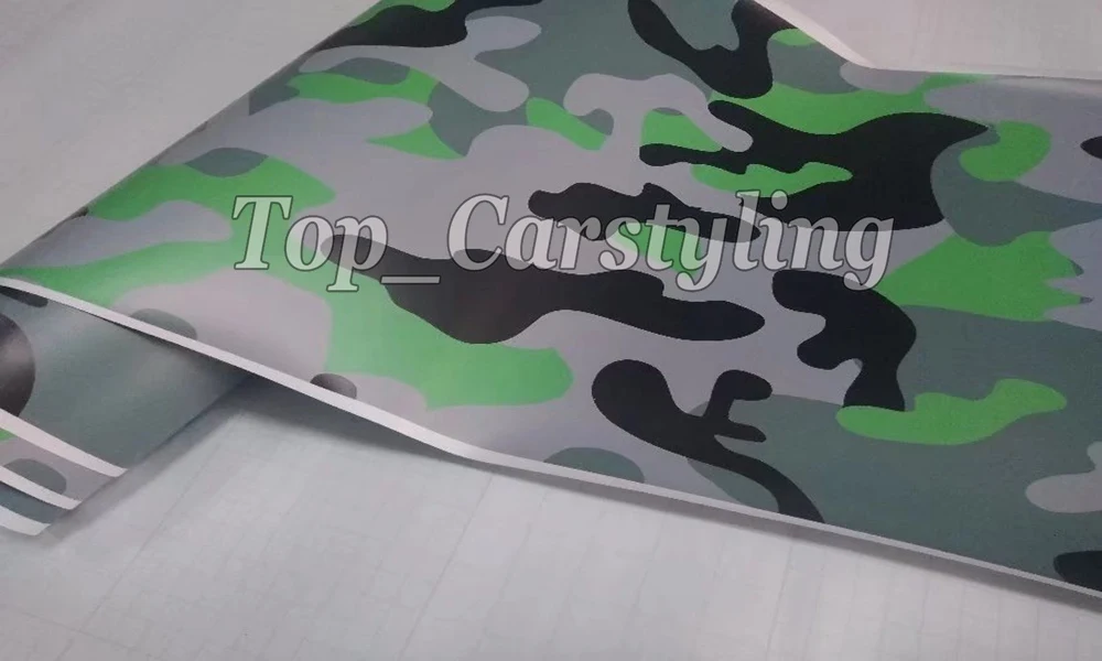 44-green black gray Camouflage  Camo vinyl wrap car sticker 3M Avery Arlon Vinyl (3)