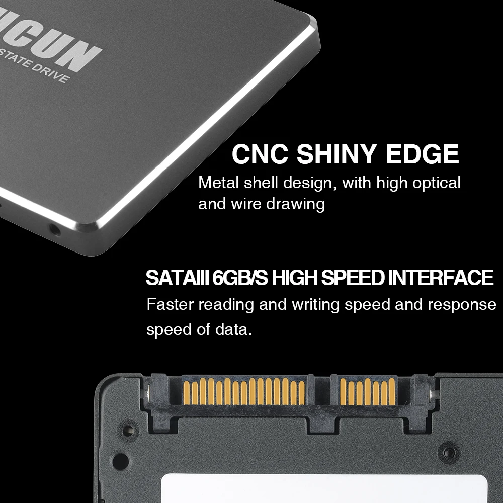 Yucun SATAIII SSD 16 Гб оперативной памяти 32 встроенной 60 90 ГБ 120 180 240 480 1024 1 ТБ Внутренний