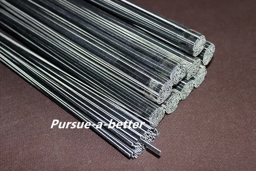 

100 pcs wood strips inlay material Violin purfling black white strips 970 mm L