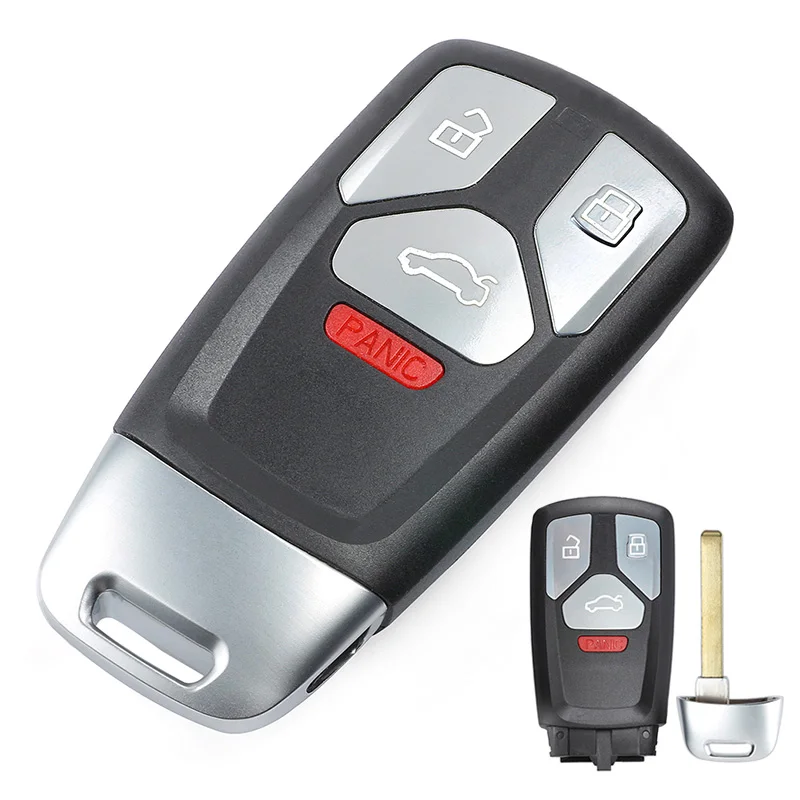 KEYECU 315/ 434MHz 4M0 959 754 AK /AQ /AF Keyless Entry 3+1 4 Button Smart Remote Key Fob for Audi A4 A5 Quattro Q7 TT 2016-2019