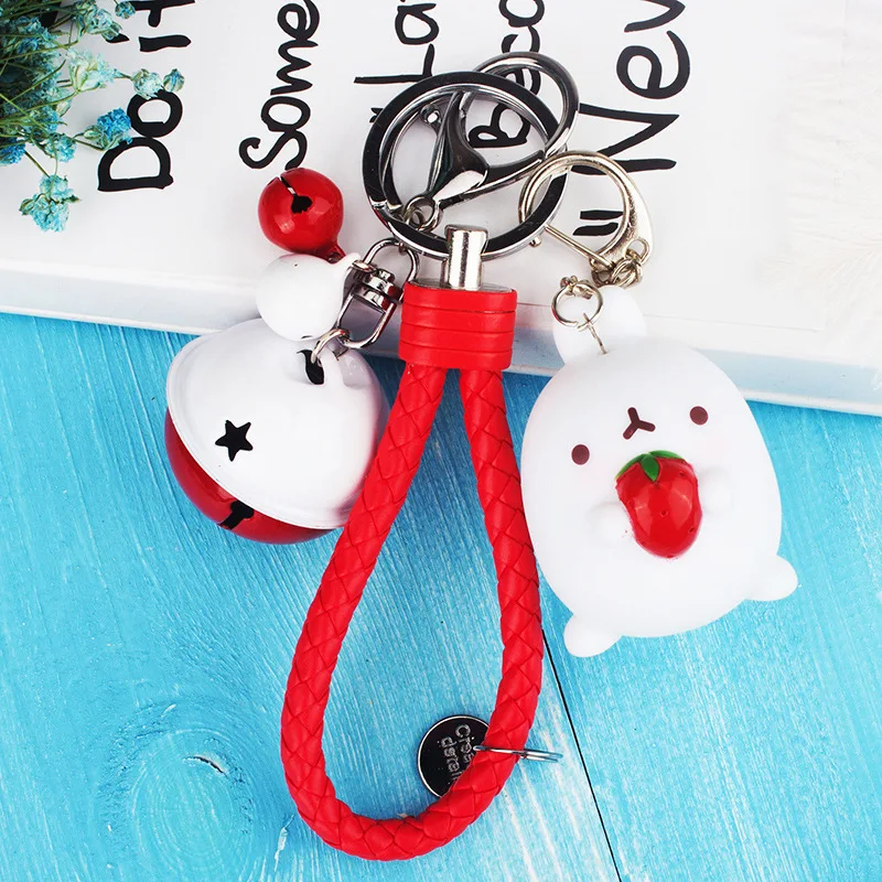 buy 3D Potato Rabbit Macaron Bunny key chain Ring Gifts for Kids Car Keychain Holder Pendant Diy Handmade Gift