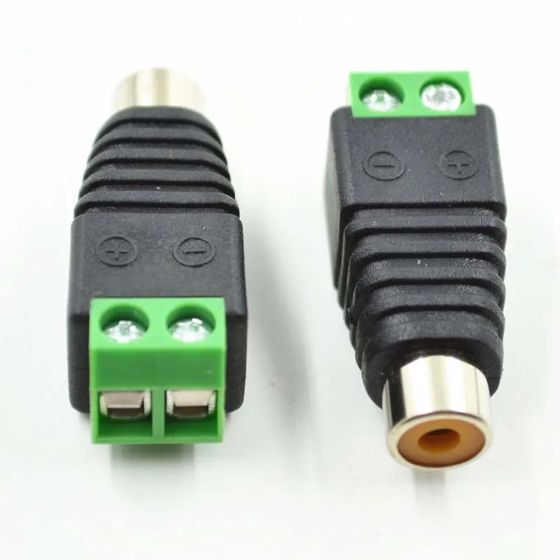 5pcs AV Connector Lotus Female RCA Cable Adapter Audio And Video Plug