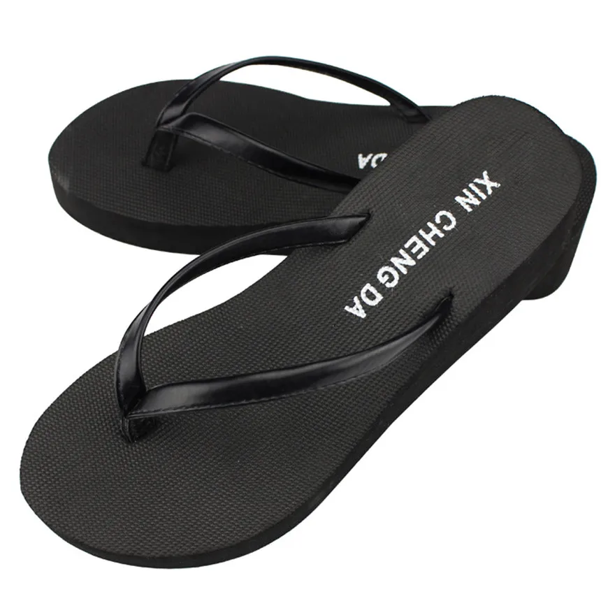 platform beach flip flops