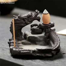 Керамика черный дракон курильница для благовоний горелки водопад подставка для ароматических палочек дома Offfice Украшения украшения