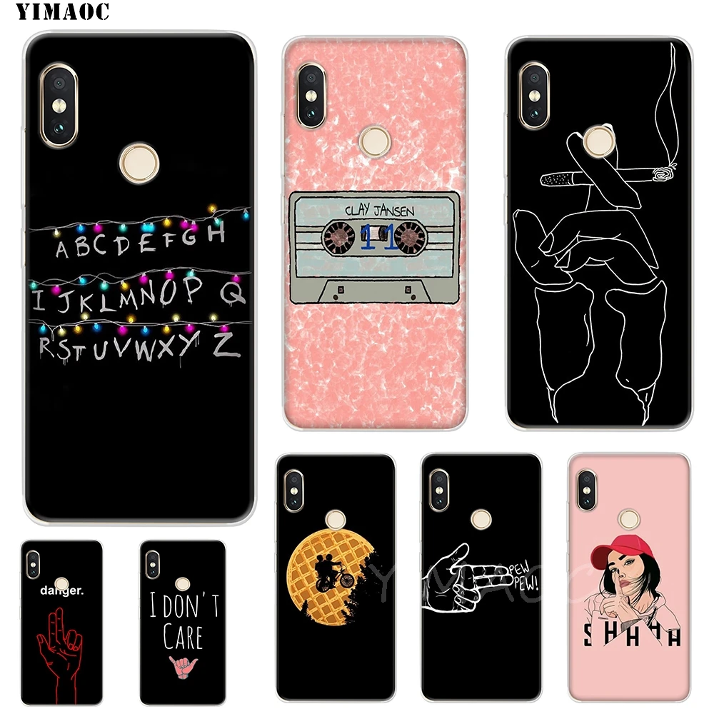 Мягкий чехол YIMAOC I don t care danger stranger для Xiaomi Redmi 6 4X 5A 4A S2 Note 4 5 Pro Plus Mi 8 9 SE A2 A1 MiX 2S MAX 3 |