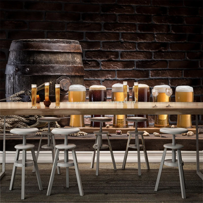 

Custom any size 3D wall mural wallpapers Modern fashion Beer 3D Perspective Wall Sticker YBZ100