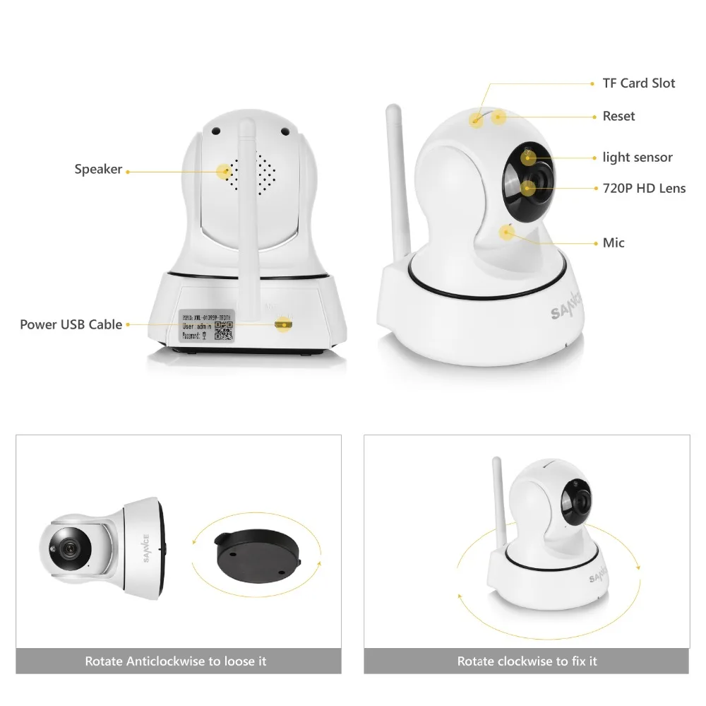 SANNCE Wifi IP камера HD 720P Беспроводная 1MP умная cctv камера безопасности P2P сеть Детский Монитор домашняя защита Мобильная Удаленная камера