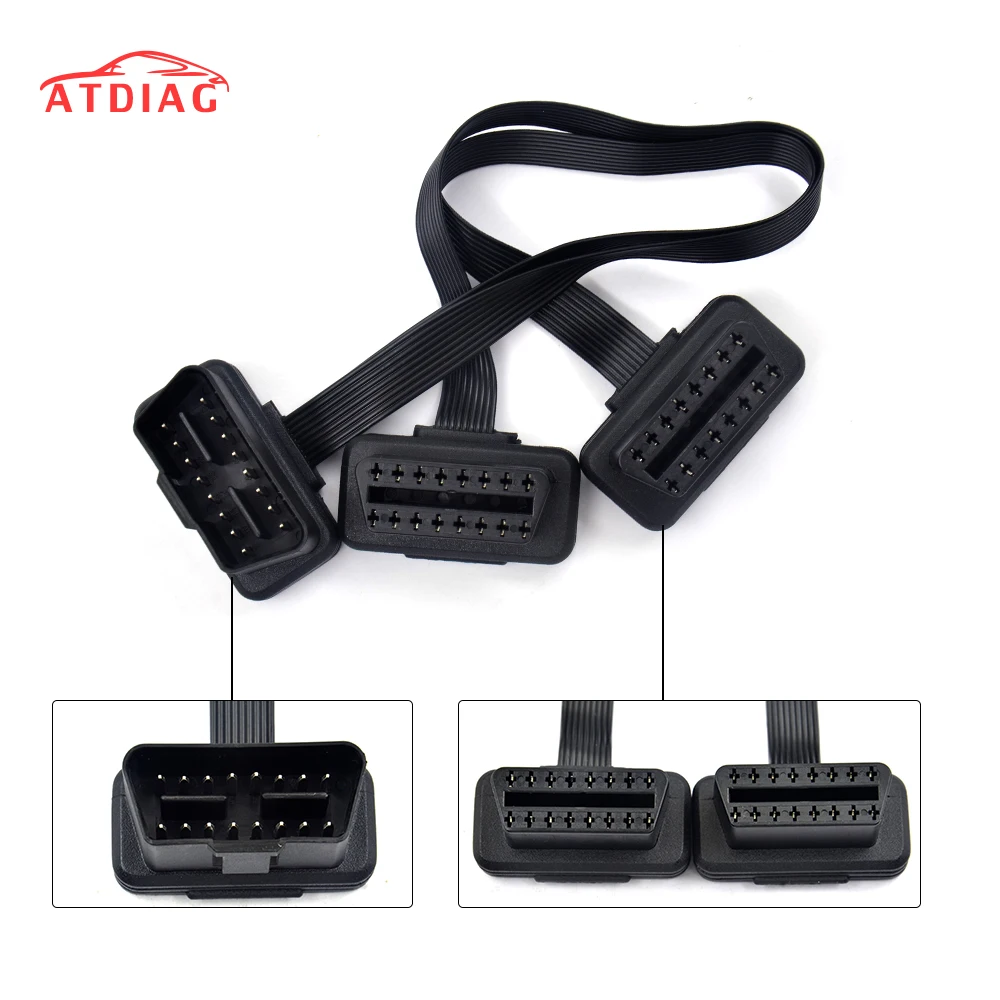 2018 ODB OBD2 Cable 16 Pin 1 Male To 2 Female OBD II Connector 1-2 Extension Diagnostic with best quality | Автомобили и