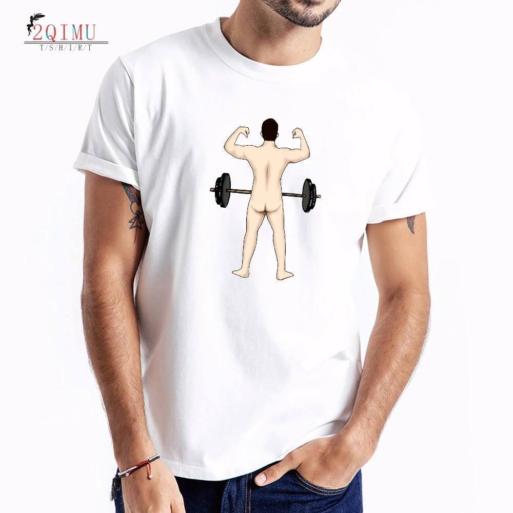 

2QIMU Summer 2019 Funny Cartoon Pattern T-Shirt Mens Clothing 5 Colors Cotton Tees Mens Fashion Short Sleeve Casual O-Neck Tees