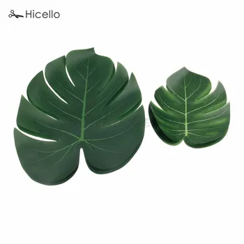 

24PCS/lot Decoration Party Leaf Tropical Artificial Leaves Simulation Leaf Hawaiian Beach Jungle Party DIY Table Family kitchen
