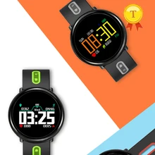 Крови Давление кислорода Цвет Экран круглый смарт-браслет сердечного ритма Смарт Браслет Фитнес трекер Шагомер здоровый умный Браслет