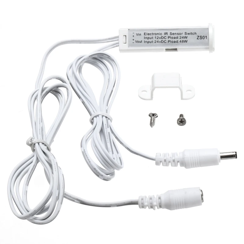 

Smuxi LED Dual Modes IR Sensor Switch 12V/24V Work With LED Under Cabinet Lights Controller DC12/24V 24/48W
