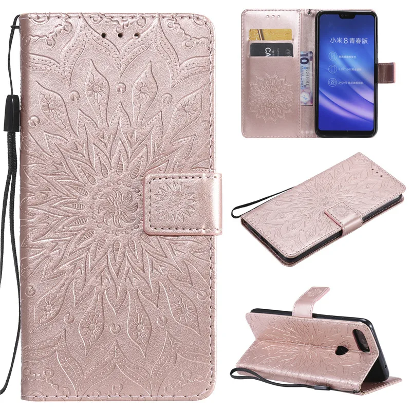Magnetic PU Leather 3D Embossed Cat Tree Wallet Case For Xiaomi 8Lite Flip Wallet Phone Case Cover For Xiaomi 8Lite Case Coque (23)