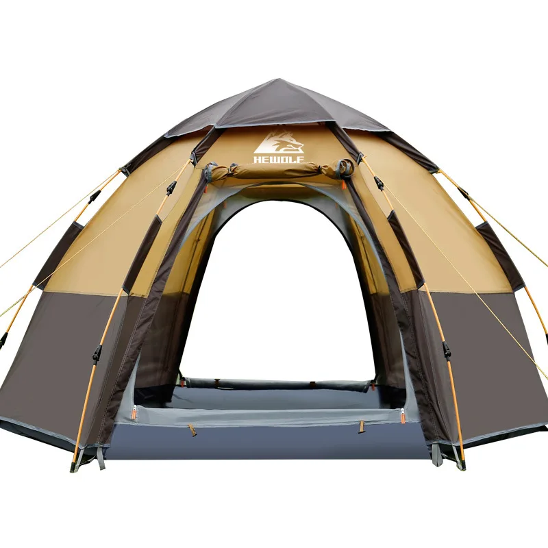 Camping Tent Quick Automatic Open 3-8 Person Double Layer Large Family Outdoor