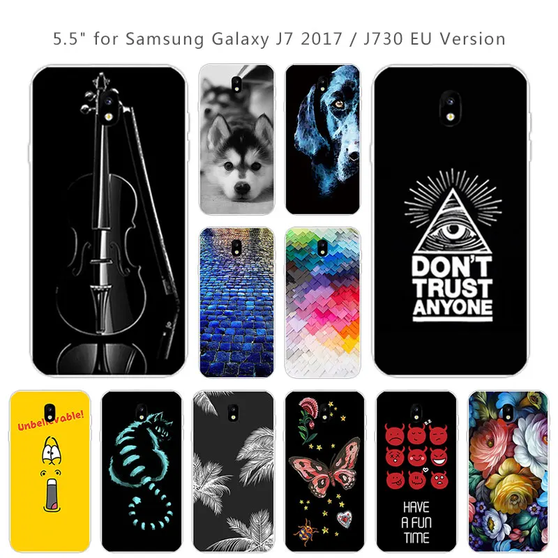 Для Samsung Galaxy J7 2017 J730F (версия ЕС) чехол для телефона мягкий TPU силиконовый Brick Road Coque |