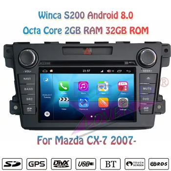 

Winca S200 Android 8.0 Car DVD Player Radio For Mazda CX-7 2007- Stereo GPS Navigation Automagnitol Double Din Octa Core 7" HD