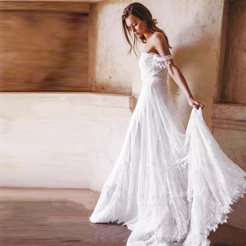bohemian-a-line-off-shoulder-wedding-dresses1