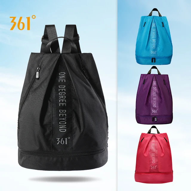 US $16.50 361 Swimming Bag Outdoor Sports Backpack Large Capacity 25L Waterproof Combo Dry Wet Bag Gym Bag Po