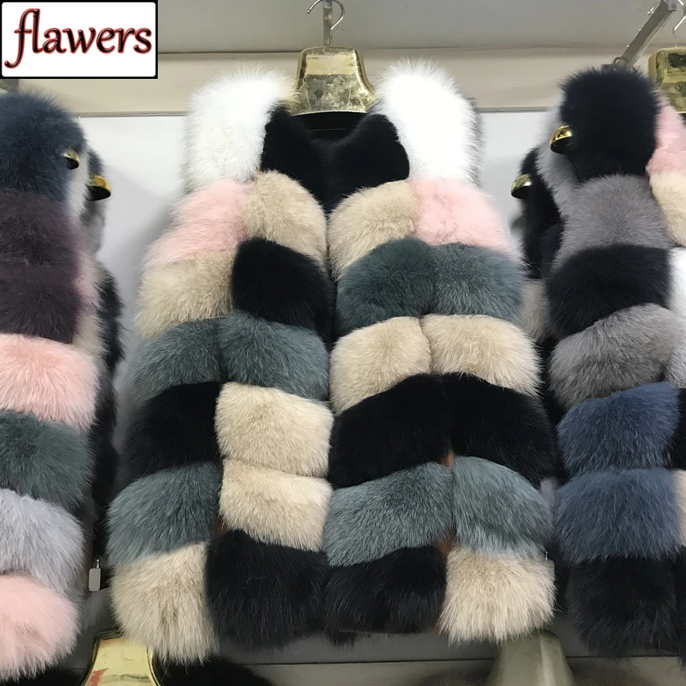 

2019 Hot sale Women 100% Genuine Real Fox Fur Vest Winter Warm Natural Fox Fur Waistcoat Elegant Lady Fashion Fullness Fur Gilet