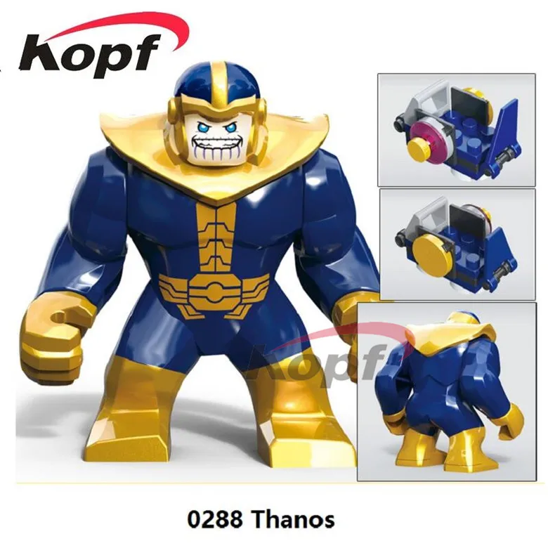 

Single Sale 7CM Big Size Super Heroes Thanos Carnage Hulk Moana Toxin Colossus Venom Building Blocks Children Gift Toys 0288