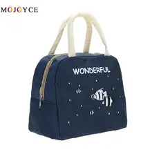 Fashion Portable Insulated Canvas font b lunch b font font b Bag b font Thermal Food