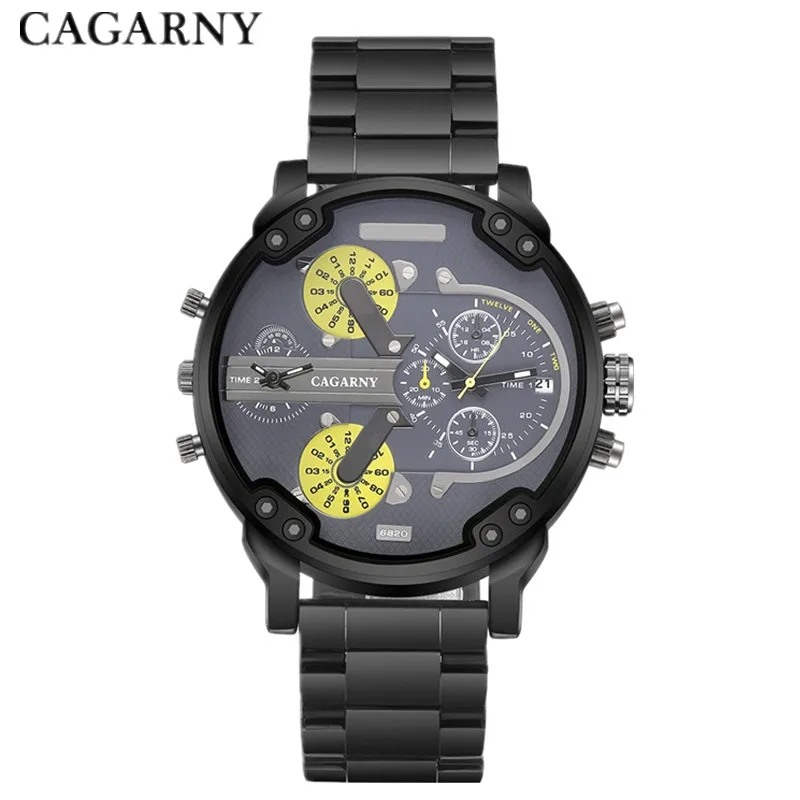 Men Luxury Brand Stainless Steel Strap Fashion Casual Sport Watches Quartz Wristwatches Mens Big Face Relojes