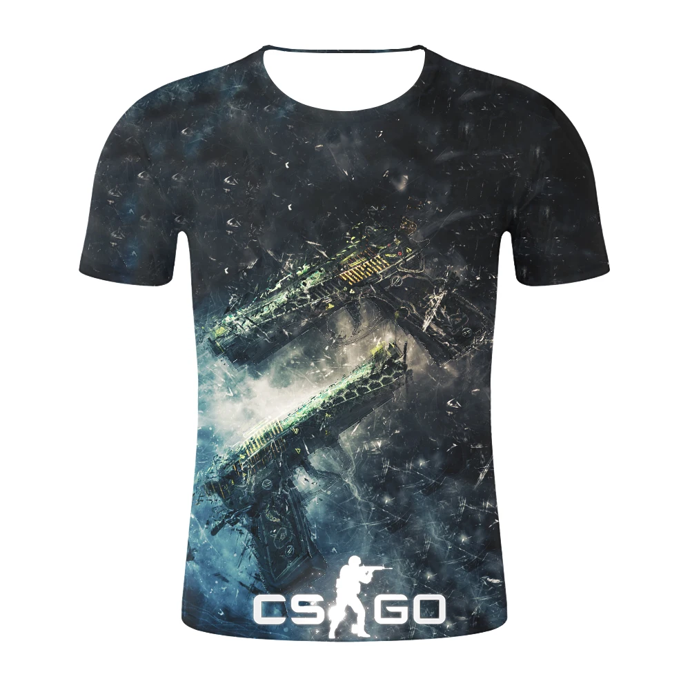 

2019 Counter Strike Global Offensive CS GO Gamer T Shirt CSGO 3D Men Tshirt Top Quality Brand Clothing Funny T-Shirt mens Tee