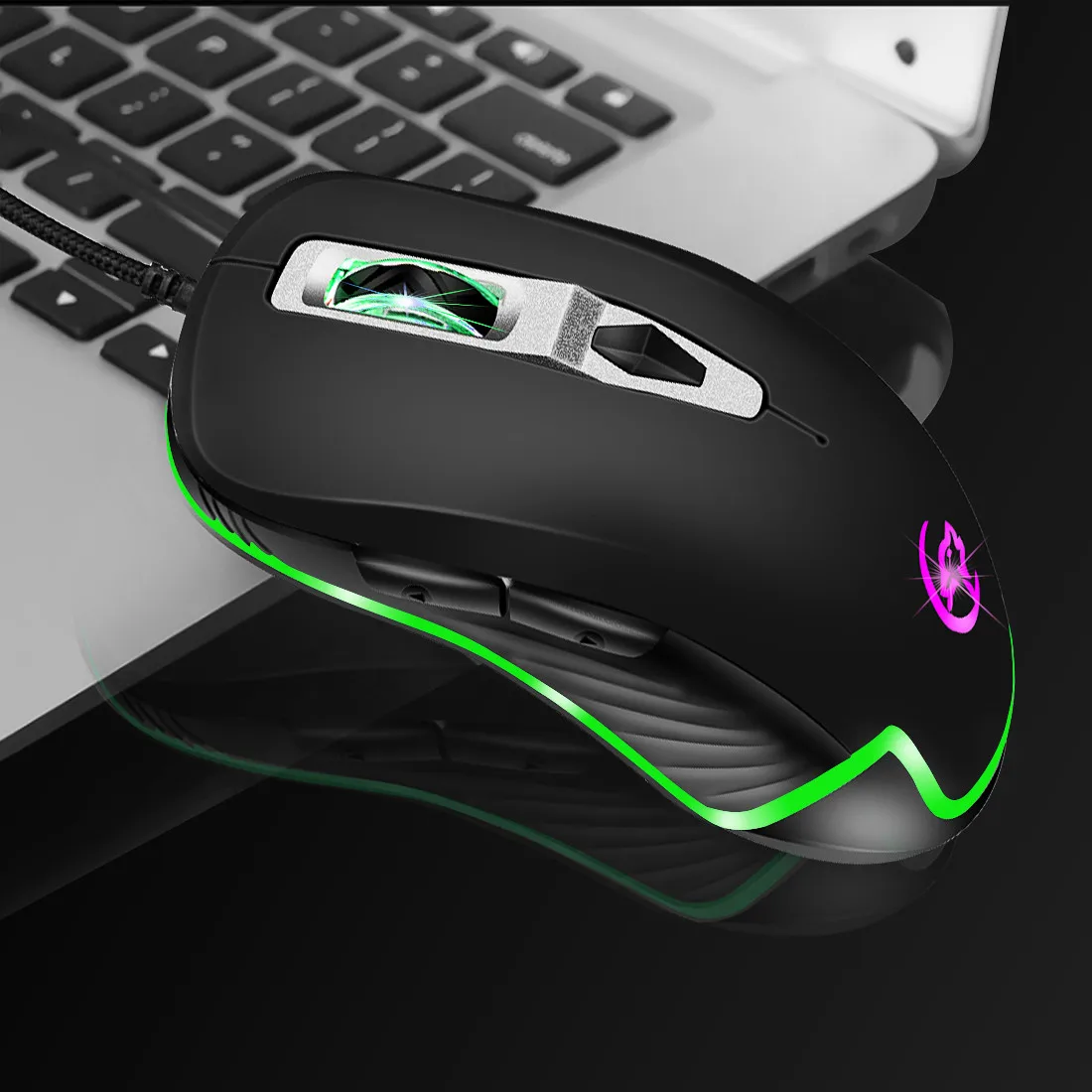 Цветной трещины светодиодный подсветкой USB Проводная Радужная игровая клавиатура+ мышь игровая мышь и клавиатура Комплект для домашнего офиса