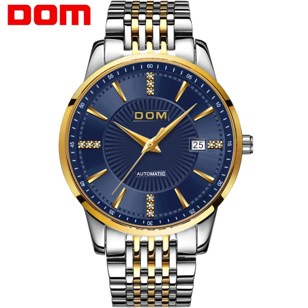 DOM новые механические часы Простой дизайн Мужские модельные мужские