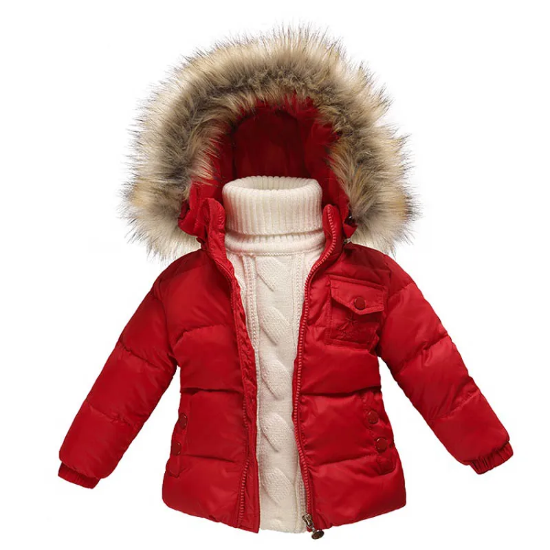 Детская зимняя куртка-пуховик Теплые пальто для мальчиков Комплект или пальто для девочек Детский лыжный костюм Спортивный костюм для мальчиков комбинезоны для малышей