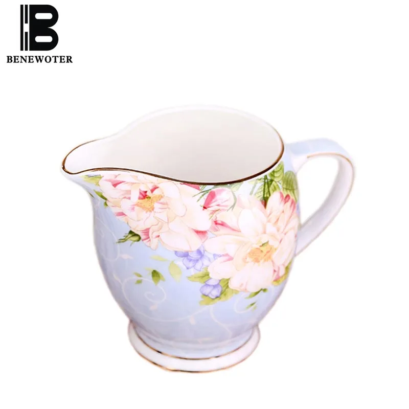 

European Style High Grade Bone China Milk Frothing Jugs Coffee Pitcher Barista Craft Pull Flower Tool Accessories Ceramic Kettle