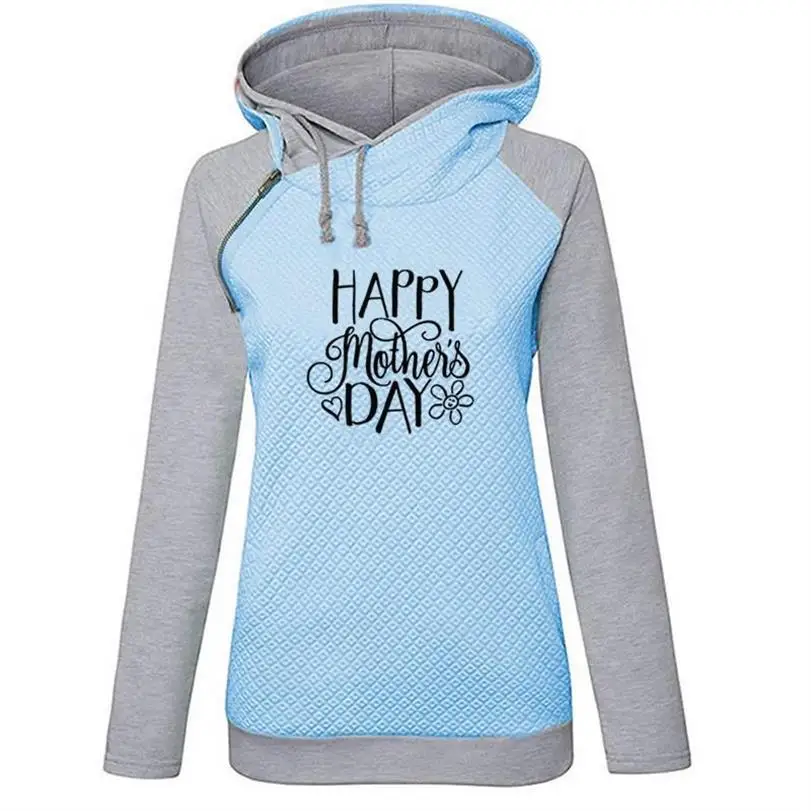 Hoodies For Women  Letters Print Zipper Decoration Sweatshirts Hoodies Women Femmes Girls Loose Youth Pockets Buckle And For