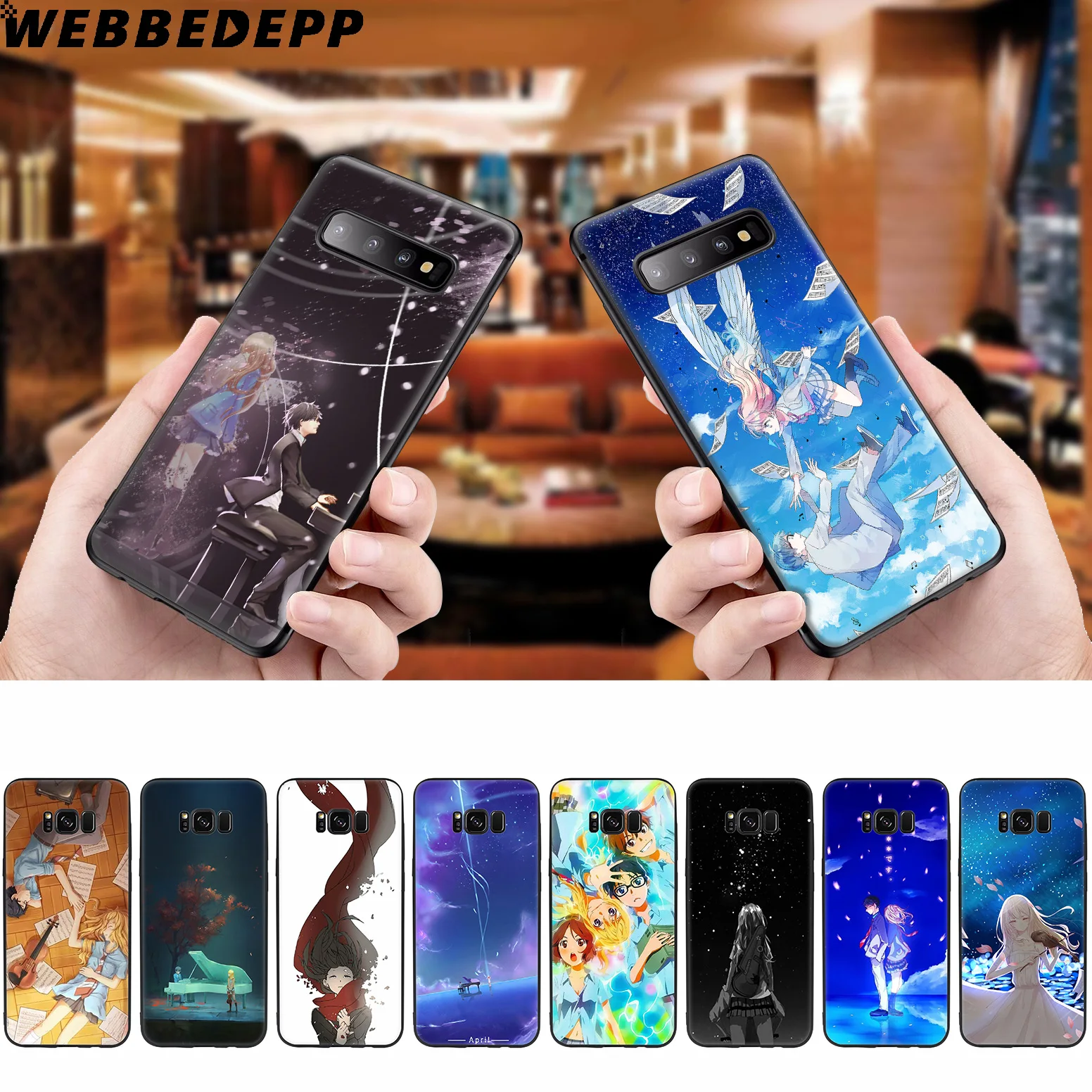 WEBBEDEPP April аниме мягкий чехол для Samsung Galaxy S10 S10e S9 S8 Plus S7 S6 Edge &amp J6 2018 Note 10 9 8 |