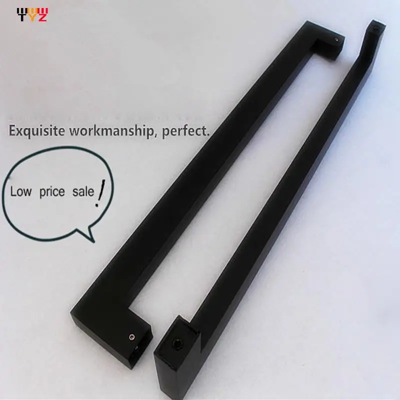 Modern Minimalist Stainless Steel Glass Door Handle Stainless Steel Tube Big Black Door Handles