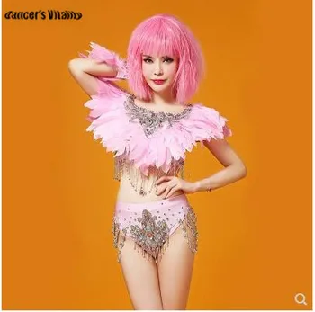 

Rhinestone Bodysuit Sequin Stage Costumes For Singers Bodysuit Women Sexy Clothing Hip Hop Dance Split Costumes Sequin Dress