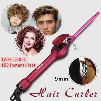 

9mm Professional Salon Ceramic Curling Iron 30W Temperature Adjustment Deep Waver Curling Wand Hair Curler Rollers