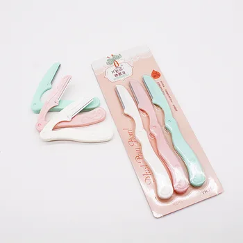 

DHL 500set 3pcs/set Scraping Eyebrow Knife / Shaved Eyebrow Knife Scratch Skin Care