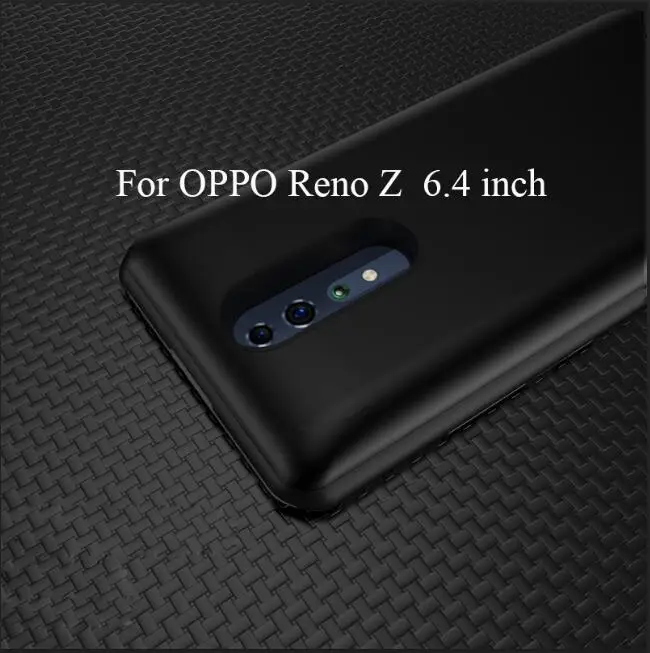 6500 мАч Внешний Мобильный блок питания для OPPO Reno/OPPO Reno Z чехол для зарядки аккумулятора беспроводной портативный для OPPO Reno 10x zoom - Цвет: Black For Reno Z