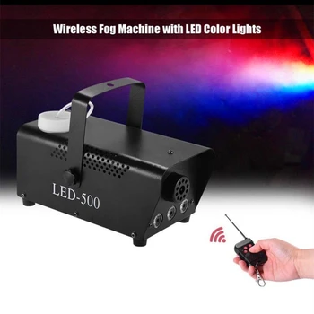 

500W LED Fogger Machine/Disco DJ Wireless Remote Control Smoke Machine With RGB 3X3W LED Lights/Mini Fogger/Stage Smoke Ejector