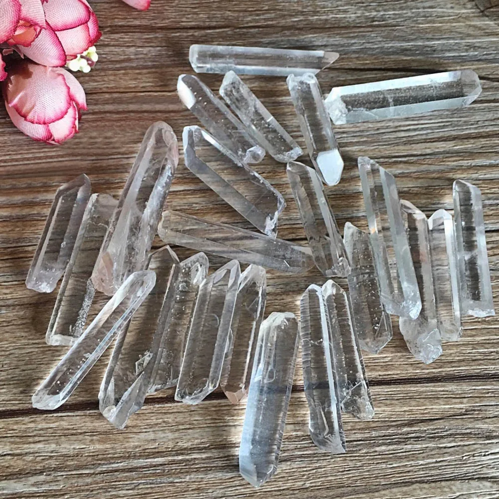 

Behokic 100g Clear Quartz Crystal Point Shards Stone Natural Polished for Fish Tank Aquarium DIY Crafts Making Ornaments