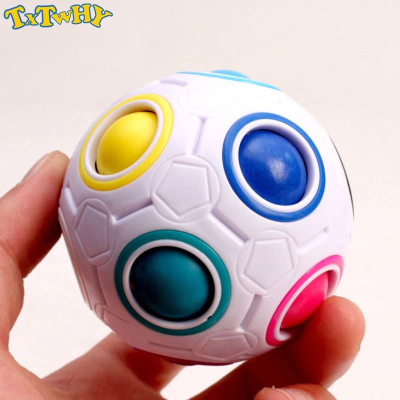 1 шт. креативный Магический кубик Скорость радуги, пазлы мяч Футбол обучающие игрушки для детей и взрослых